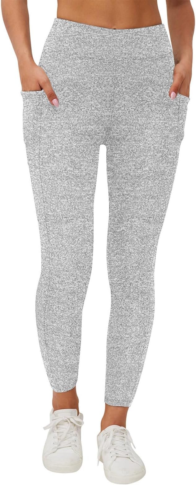 Styling Shorts for a morning look — Xijieniud Fleece Lined Leggings Women with Pockets High Waisted Winter