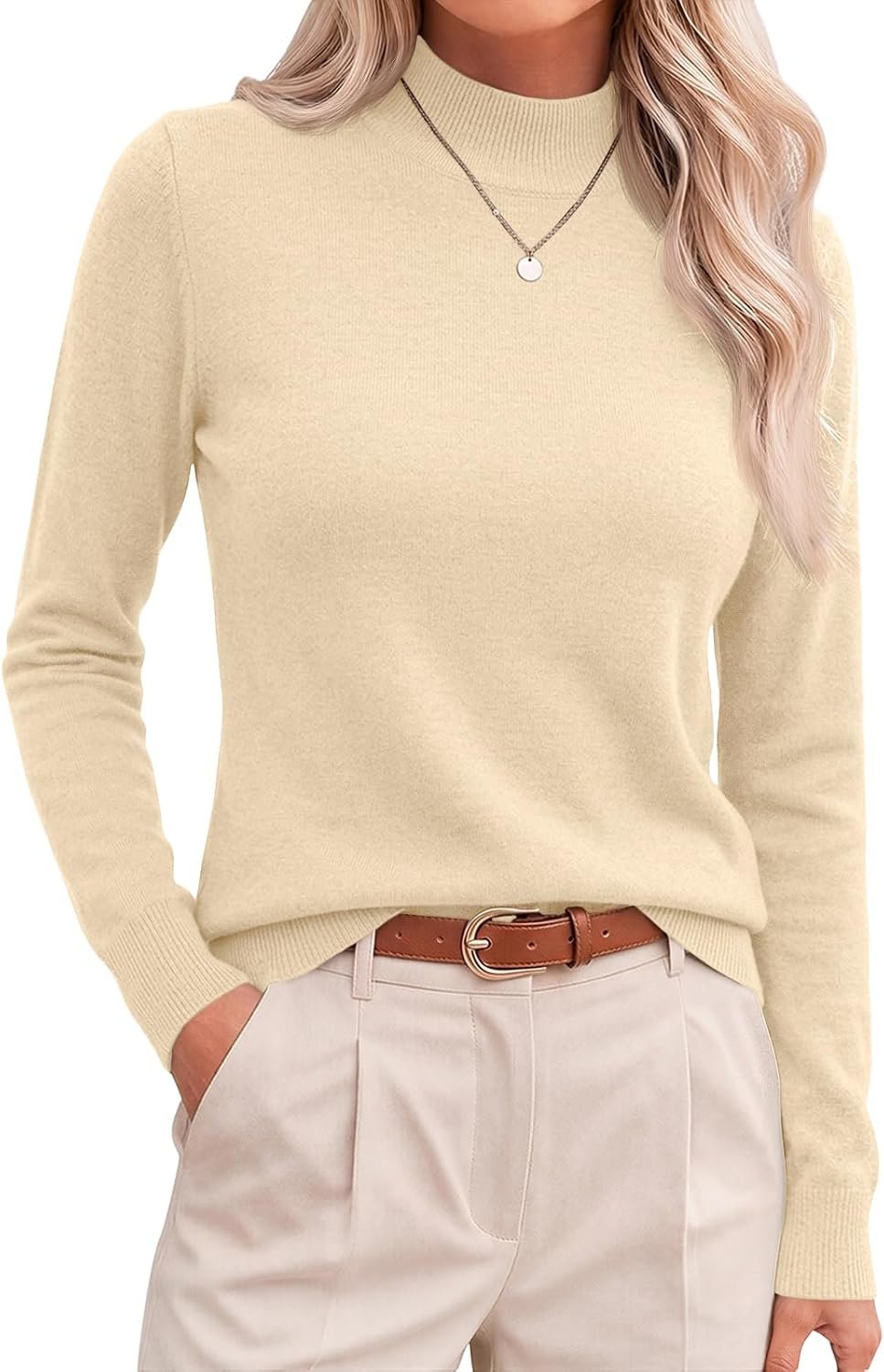Rain check? Not for LILLUSORY Mock Neck Lightweight Business — Visit the LILLUSORY Store LILLUSORY Womens Mock Neck Fall Lightweight Business Casual Cozy Sweaters