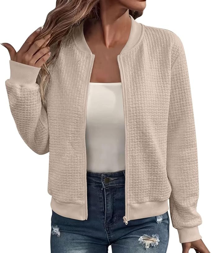 Lightweight Jacket are carrying this outfit — Zhihaihen Womens Lightweight Jackets Early Fall Outfits
