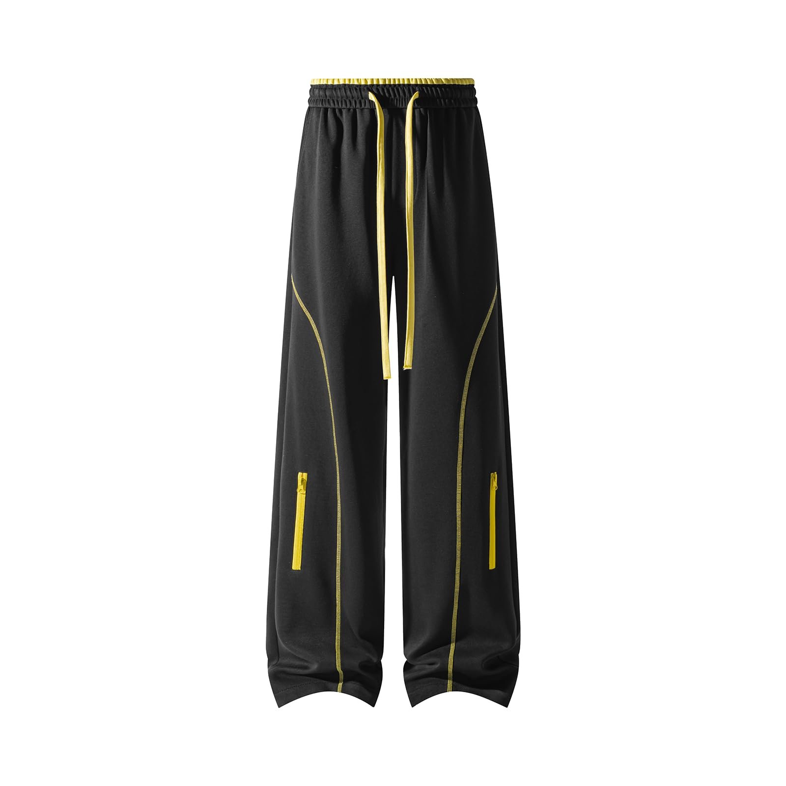 I came for Shorts and stayed for the seam joke — Gmoyd Unisex Wide Leg Sweatpants Contrast Trim Drawstring Pants
