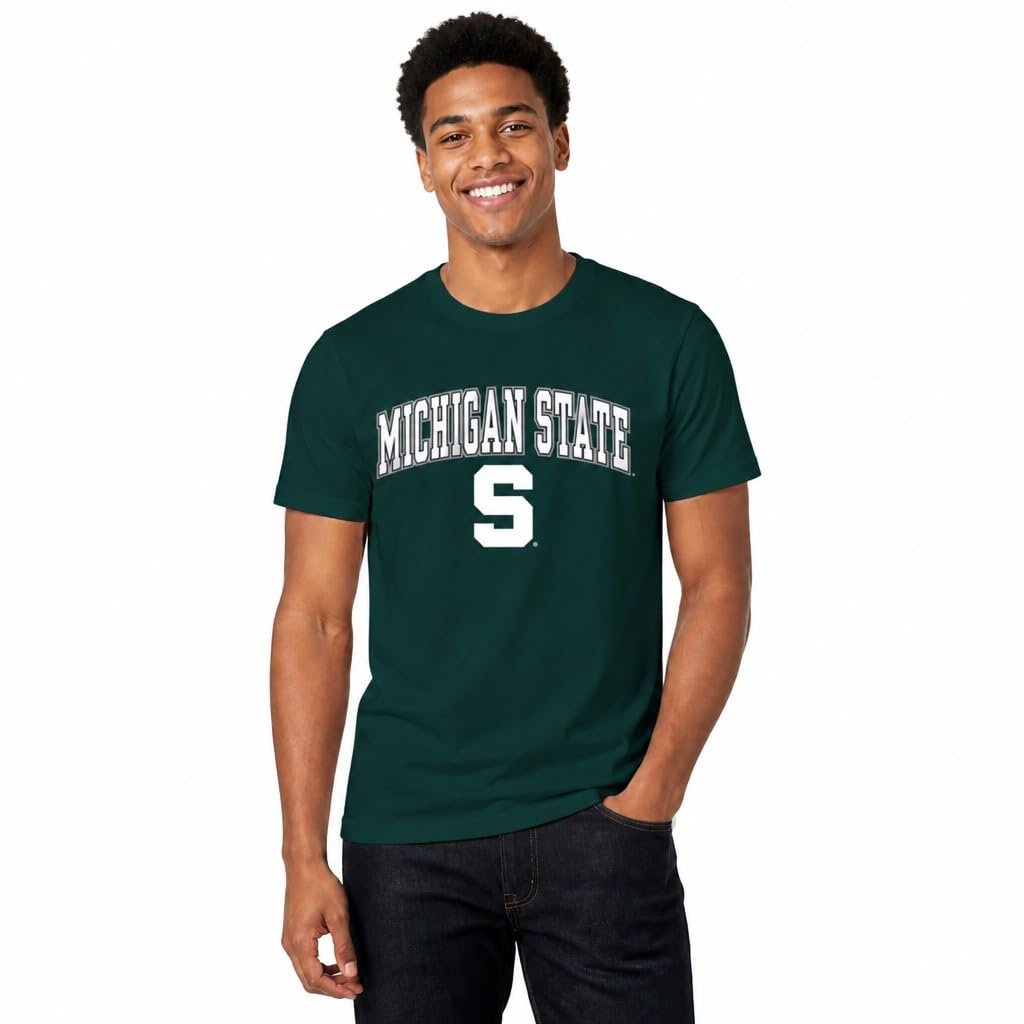 Light blue side stripe all the way down the leg — Campus Colors NCAA Gameday Cotton T-Shirt for Men and Women