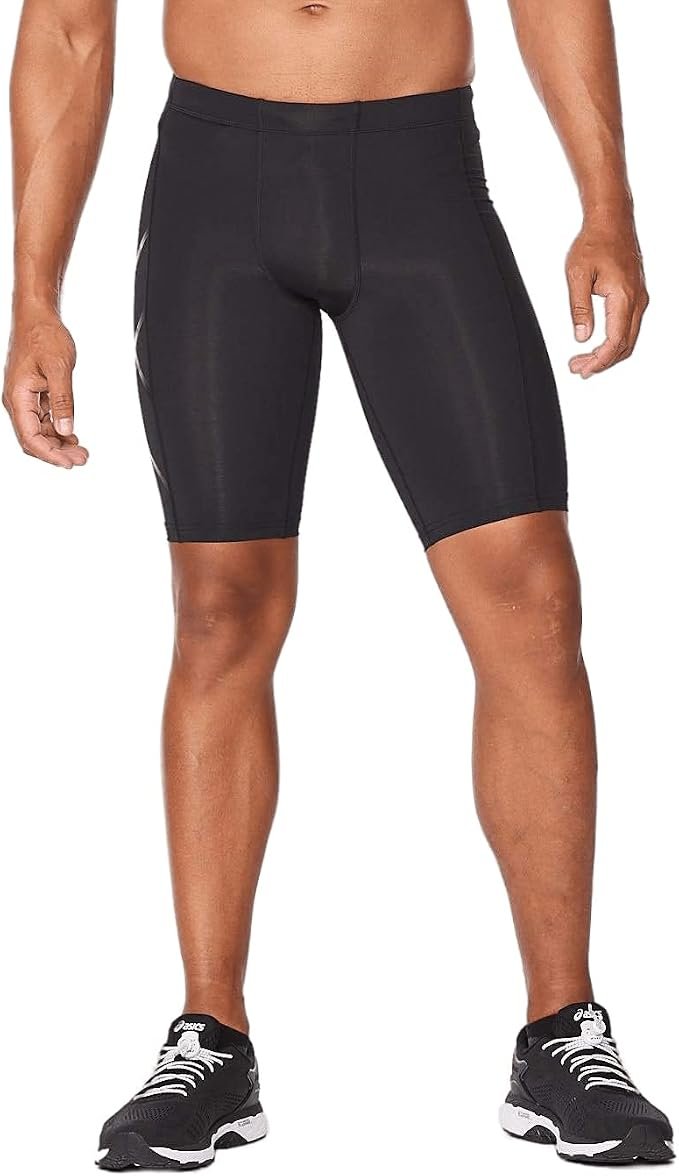Building today's look from T-Shirt outward — 2Xu Men’s Core Compression Shorts, PWX Stretch Running & Training Shorts with Drawstring Waistband
