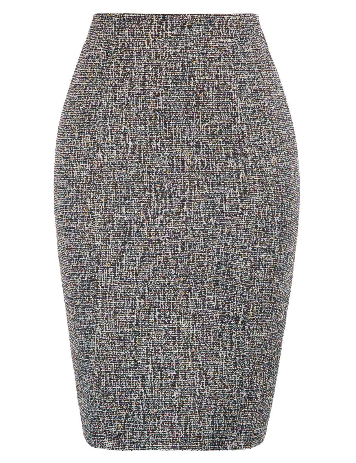 A quick cameo from Tank Top — Kate Kasin Women Tweed Plaid Pencil High Waist Knee Length Skirts