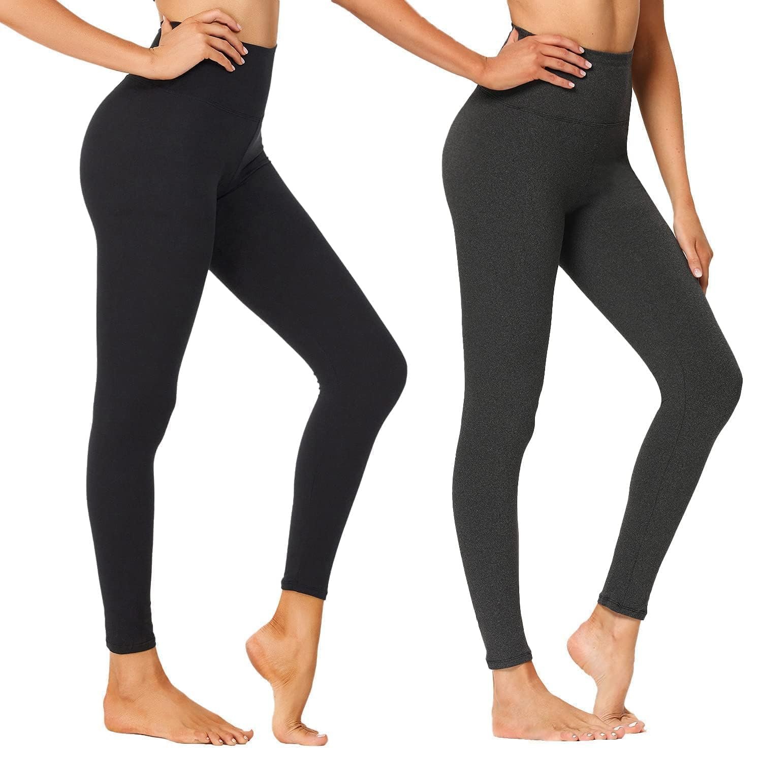 Cropped Blazer are carrying this outfit — NexiEpoch 4 Pack Leggings for Women - High Waisted Tummy Control Soft Black Capri Yoga Pants with Pockets for Workout
