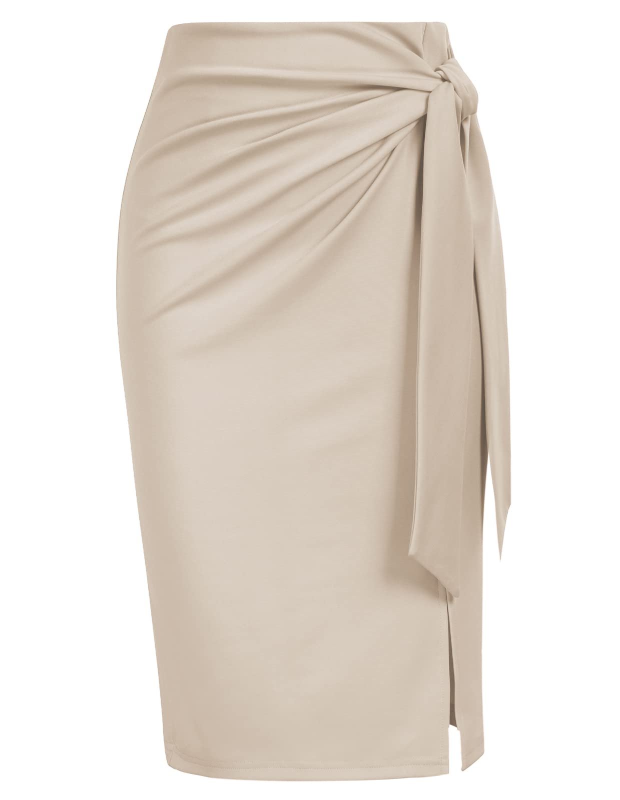 Lightweight Jacket have me hemming and hawing — Kate Kasin Women's Stretch Knee Length Pencil Skirt, Bow Tie High Waist