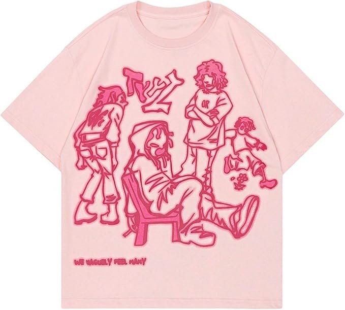 Wide leg navy pants pooling over white sneakers — Vamtac Oversized Graphic Tees Y2k Vintage Tops for Men Women Streetwear