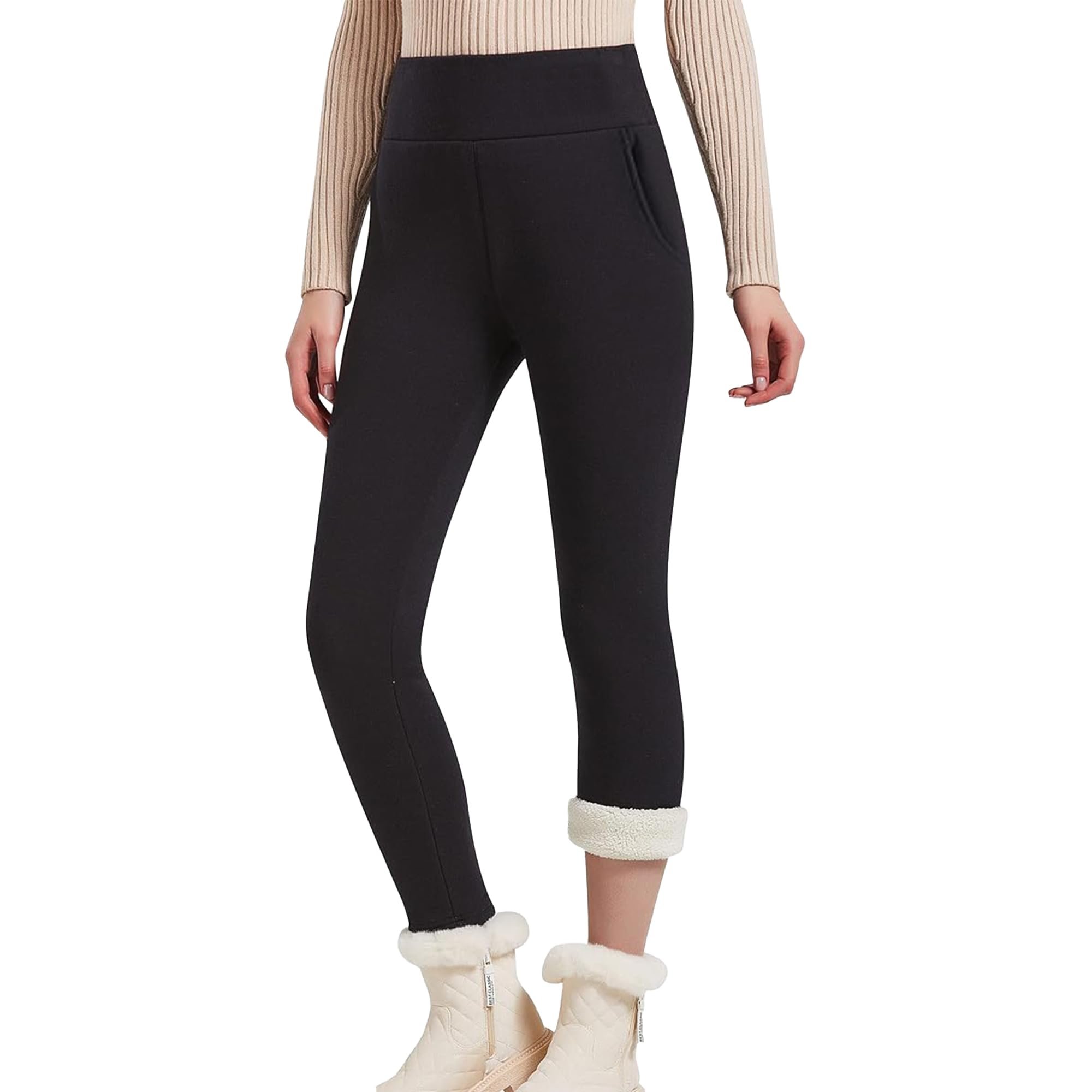 Closet called. Tank Top picked up — Hixiaohe Fleece Lined Leggings Women Winter Thermal Sherpa Warm Pants