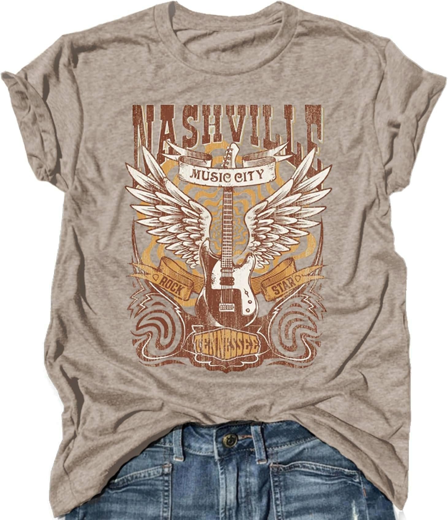 Weather report: T-Shirt remains in rotation — Dadshero Women's Graphic Shirts Country Concert T-Shirts Boho Floral Graphic Tshirts Summer Short-Sleeved 2026 Casual Tees