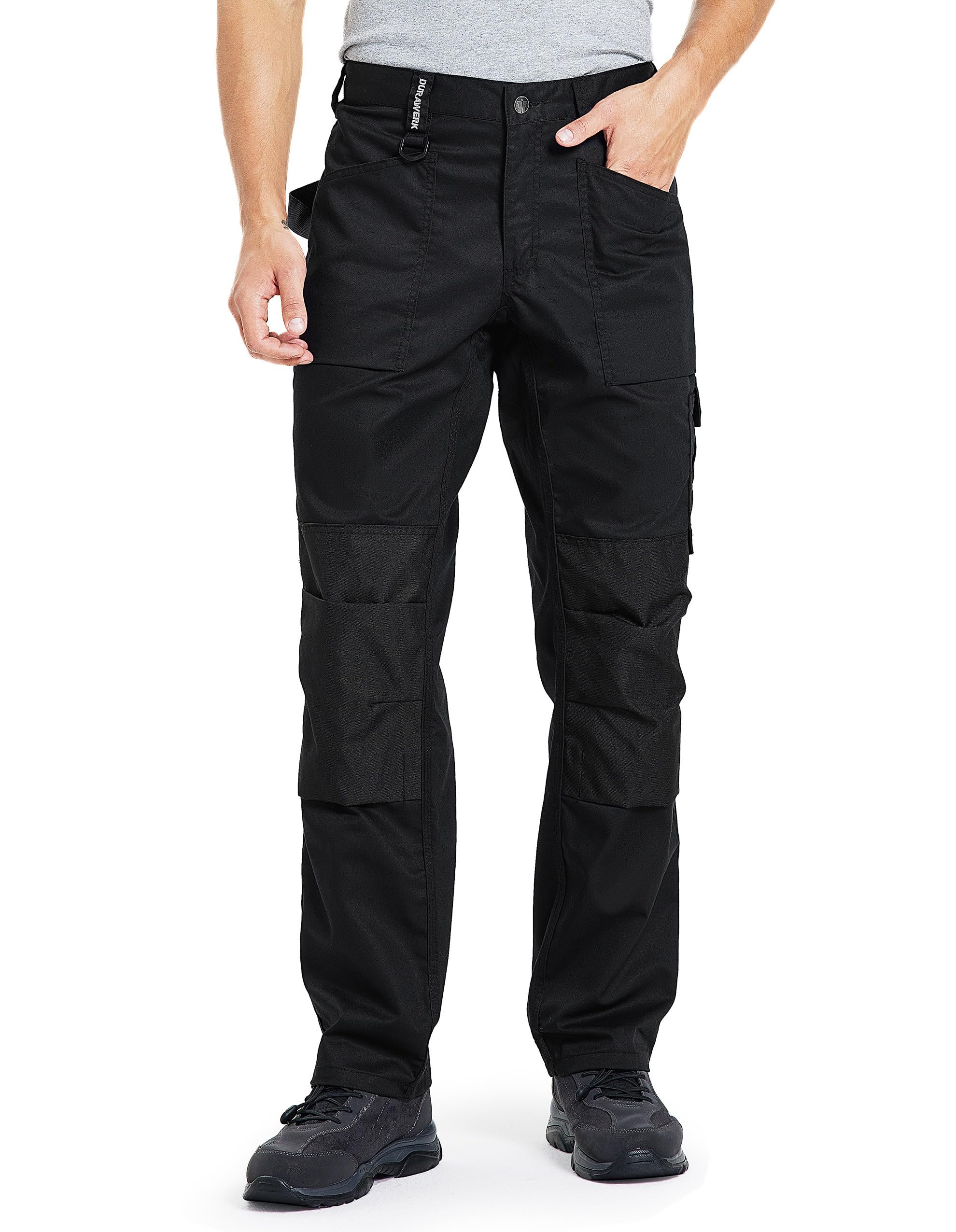 Two pockets systems, one quiet evening — Durawerk Men's Work Pants, Carpenter Pants with Reinforced Knee Pad Pockets