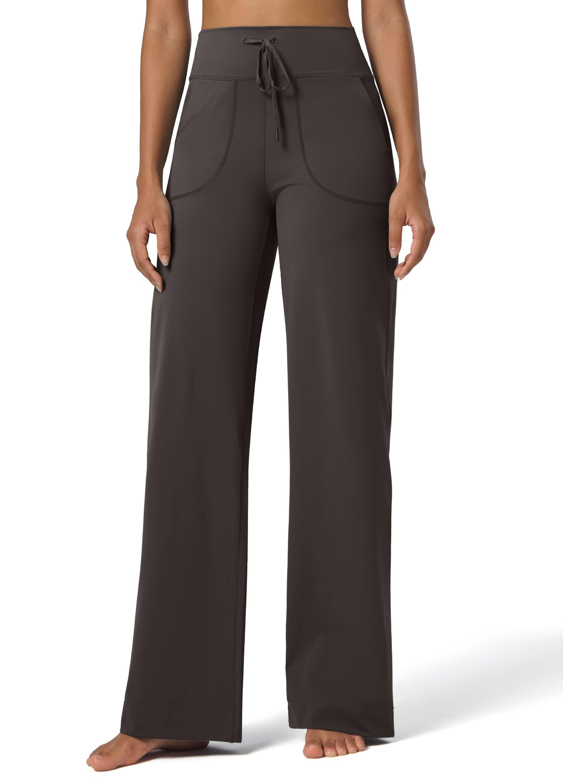The schedule said casual; Jacket heard camera-ready — Willit Women's Wide Leg Pants Yoga Pants with Pockets High Waist Stretch Casual Lounge Comfy Pants 29