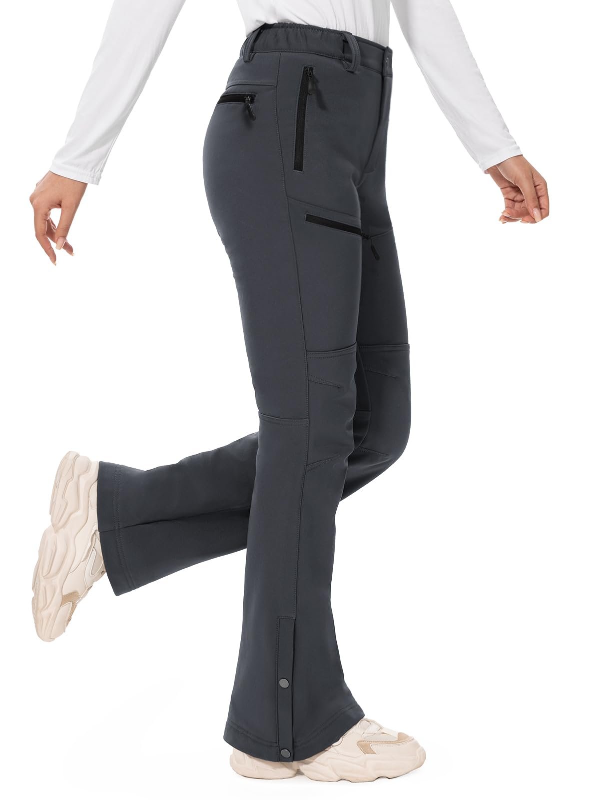 Jacket turned five minutes into a fit check — Hiauspor Women's Snow Ski Pants?Fleece Lined Water Resistant Warm Flare