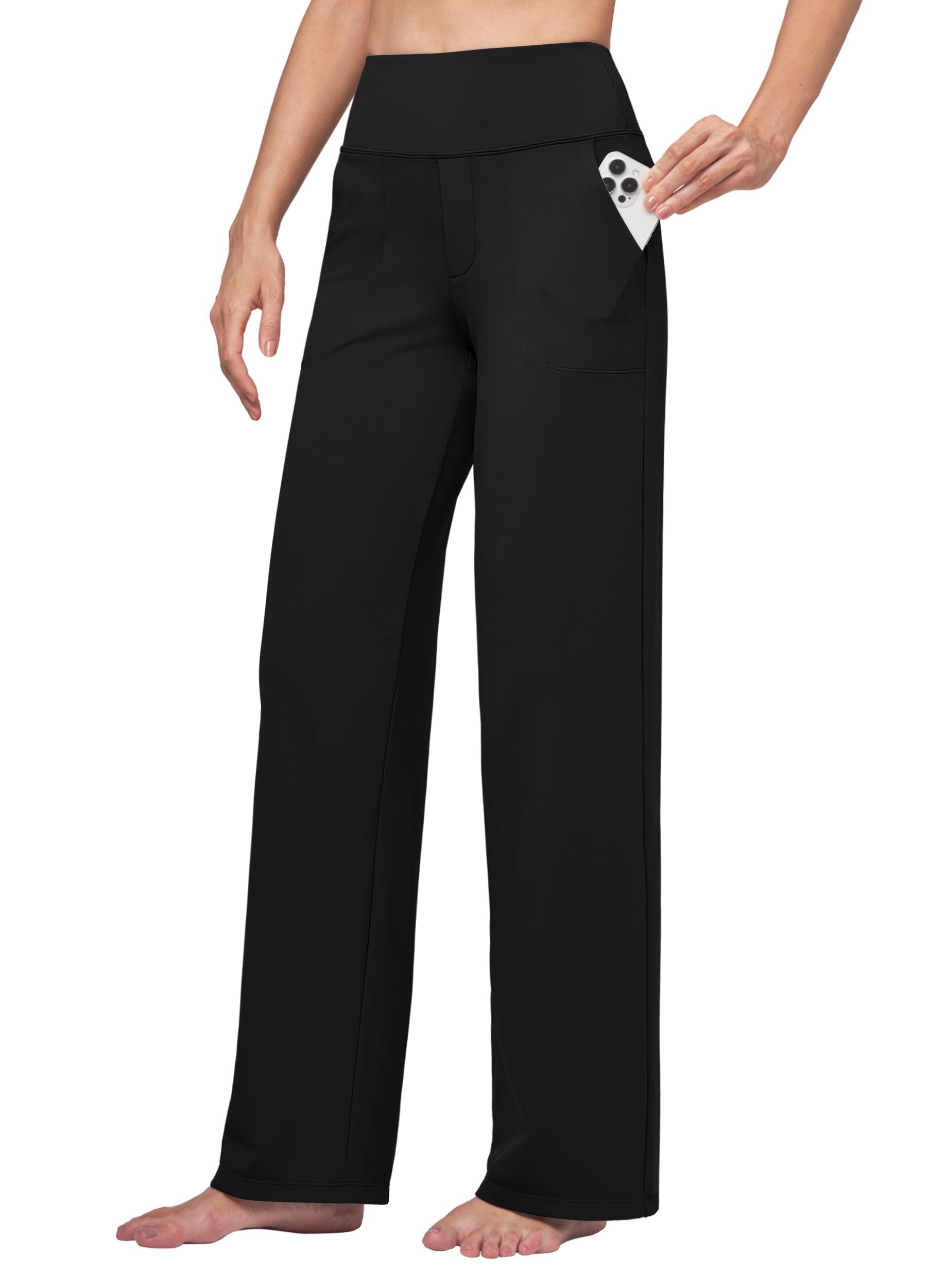 Partly cloudy, fully styled in Jacket — Willit Women's Wide Leg Yoga Pants Work Dress Pants 27