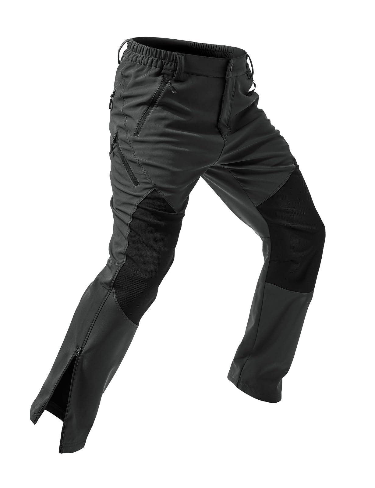 A Hawaiian shirt with a holiday agenda — Moosehill Mens Fleece-Lined Hiking Pants: Extended Leg Zippers 7 Pockets