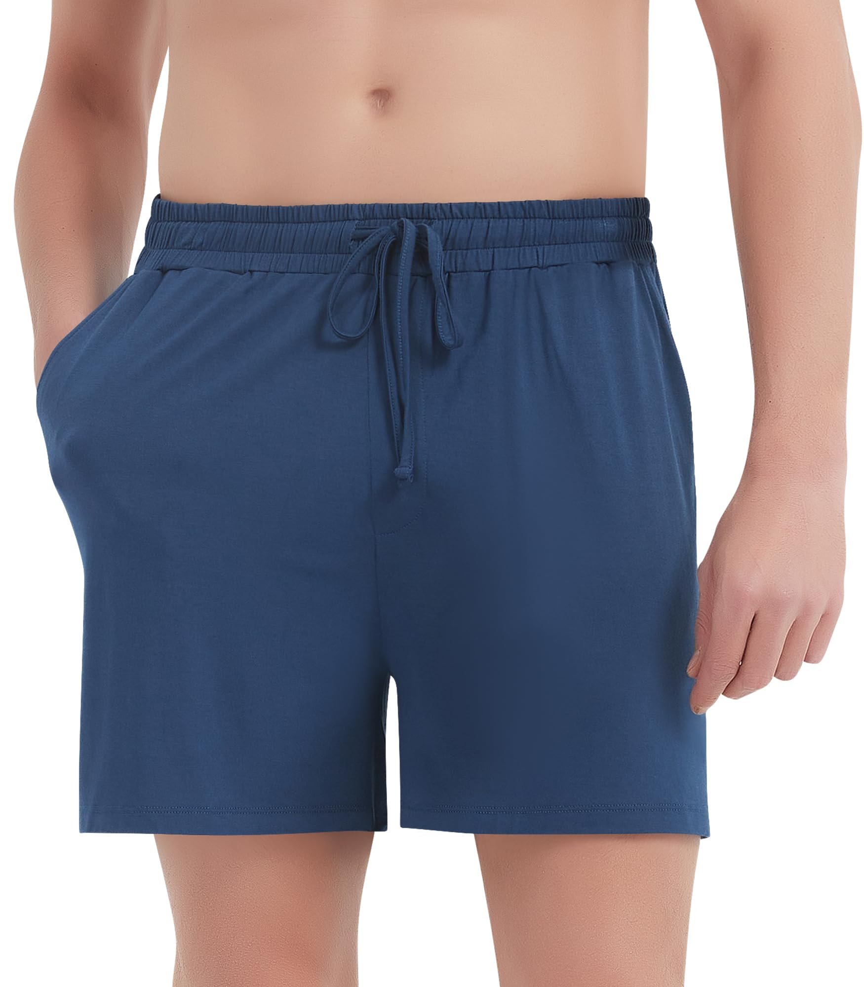 Golf polo up top, pajama shorts below — Nachila Men's Pajama Shorts Sleep Shorts Breathable Pajama Bottoms Soft Lounge Short
