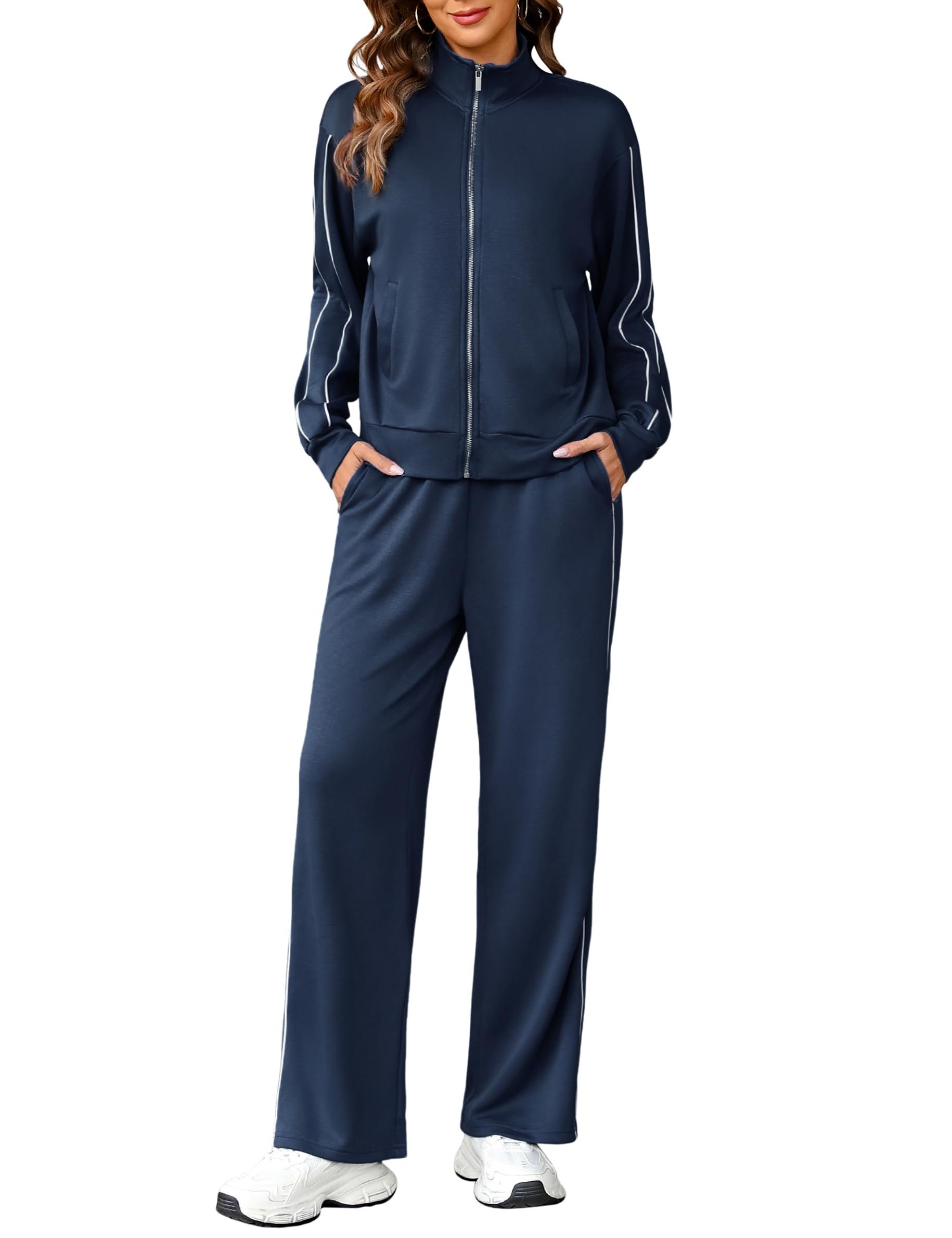 The coffee run deserved Sweatsuits 2 Piece Outfit Zip — Totatuit Womens Sweatsuits 2 Piece Outfit Zip Up Tracksuit Lounge Sets