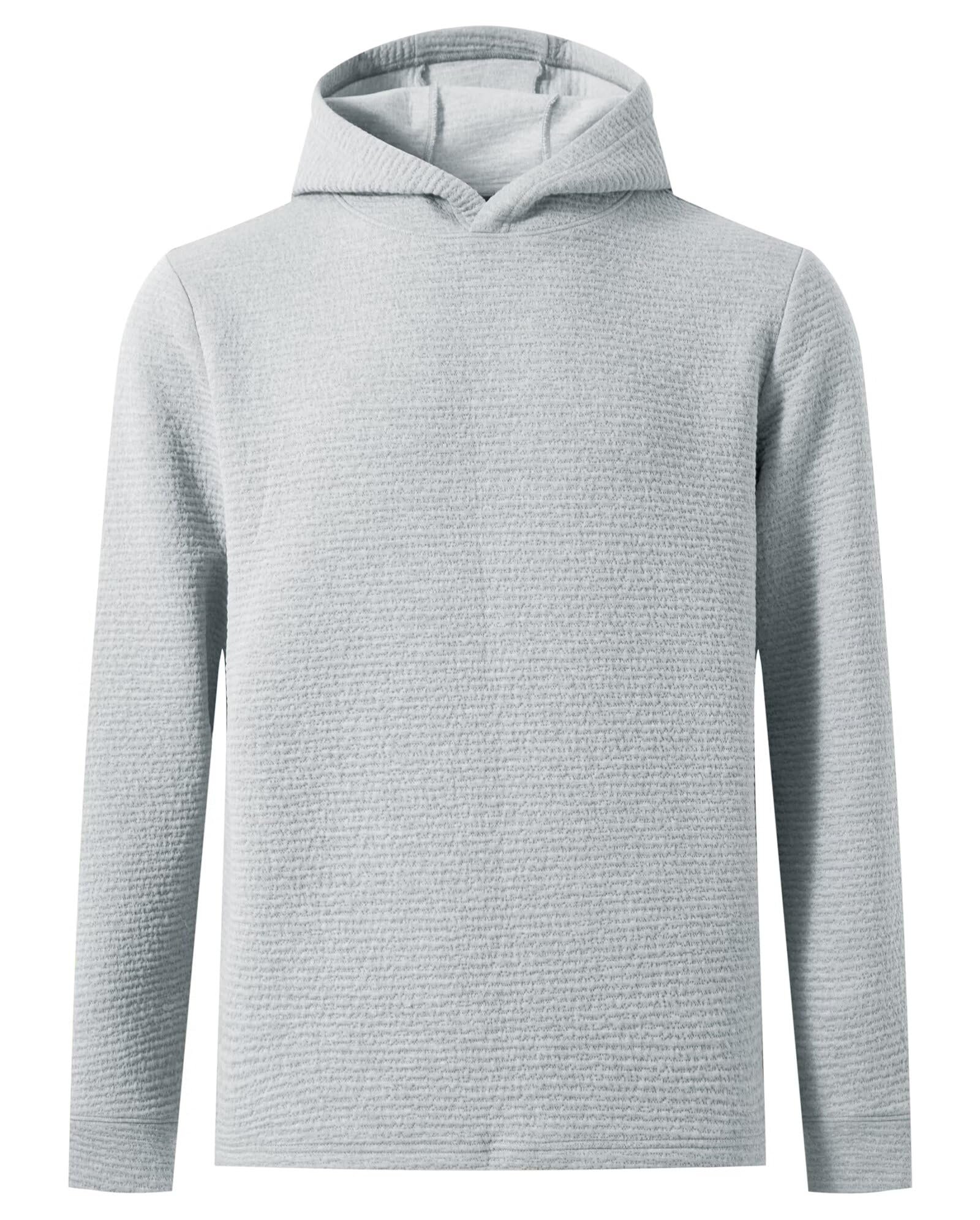 Seams like Sweatshirt won today — M Maelreg Hoodies for Men Texture Solid Color Sweatshirts Athletic Golf Midlayer Mens Hoodies Pullover Shirt with Pocket