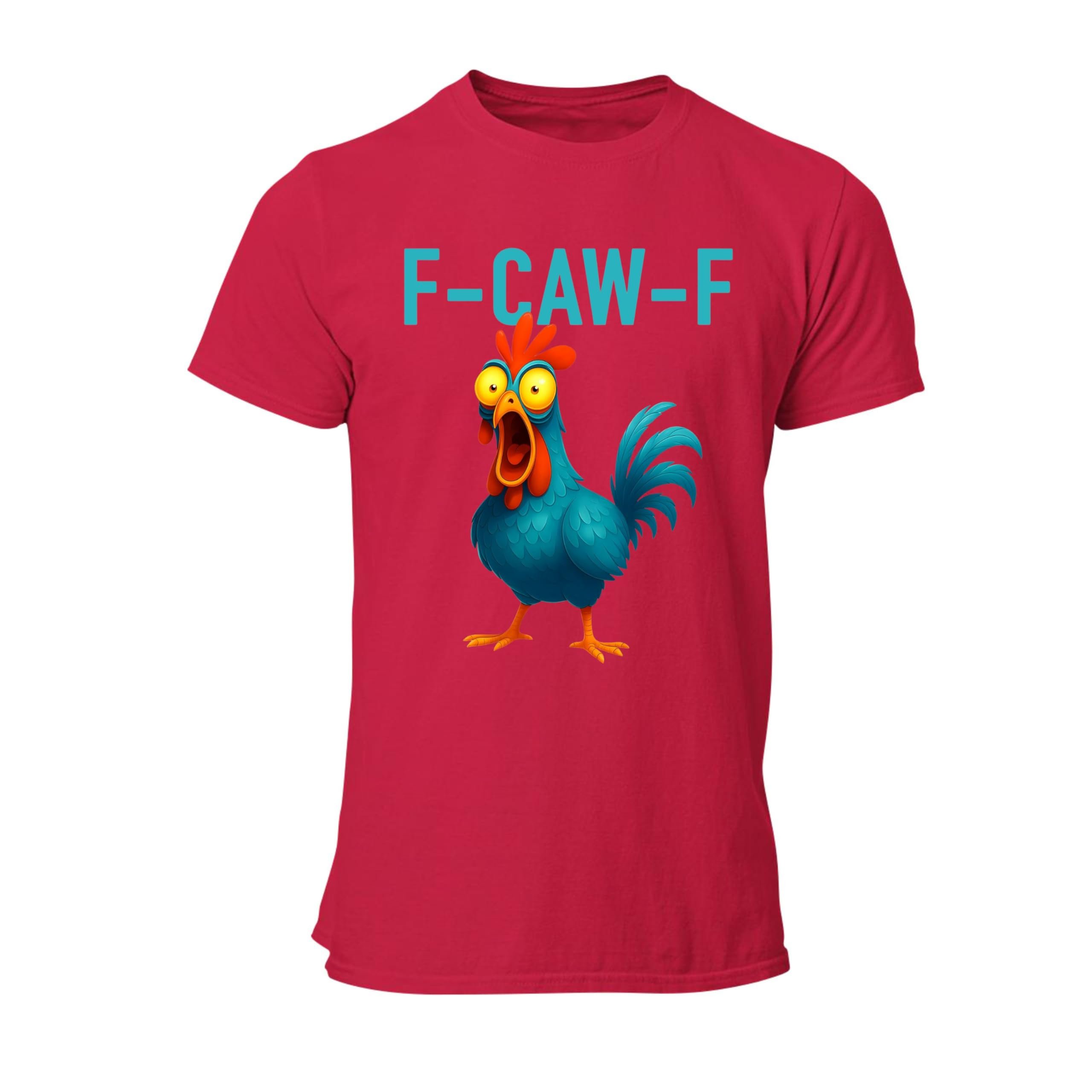 Building today's look from T-Shirt outward — Sweet Gisele F-CAW-F Chicken Rooster Meme Halloween Funny Animal Graphic T-Shirt for Men