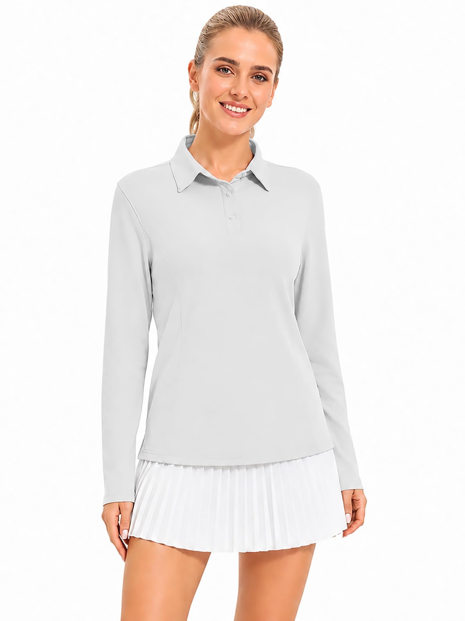 Partly cloudy, fully styled in Shirt — Frevontica Womens Golf Polo Shirt Performance Moisture Wicking Athletic Top