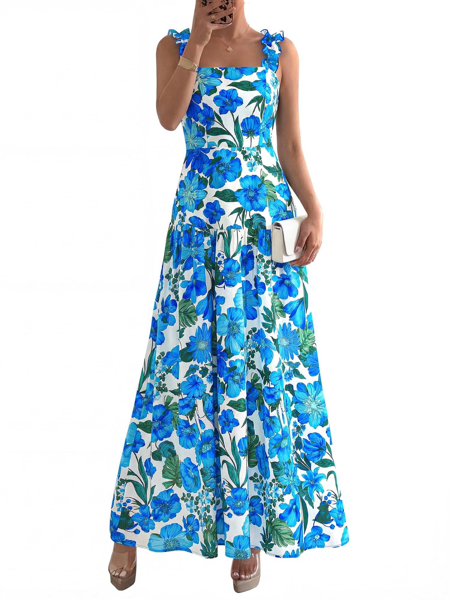 Extra volume kicks in right at mid-thigh — Btfbm Dresses for Women Summer 2026 Formal Long Wedding Guest Dress