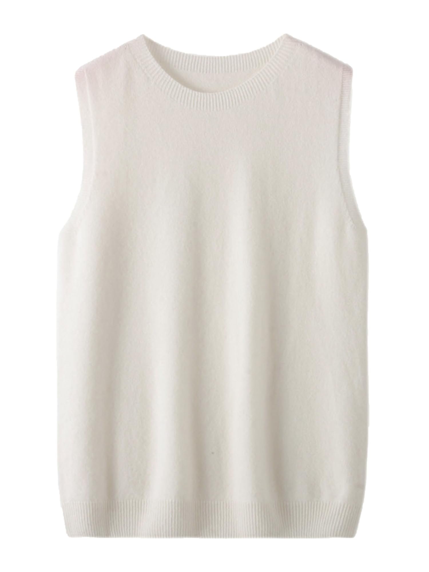 High waisted black shorts with wide waistband — Breezy Lane Womens 100% Wool Sweater Vest Knit Sleeveless Pullover Tank Top