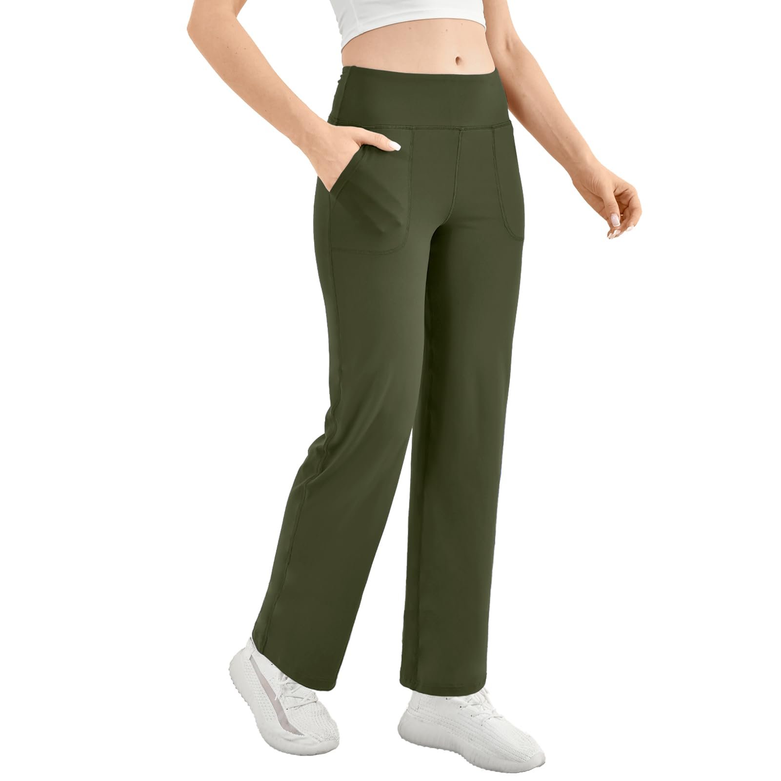 Wide legs, narrow patience for decisions — Walifrey Wide Leg Yoga Pants for Women with Pockets