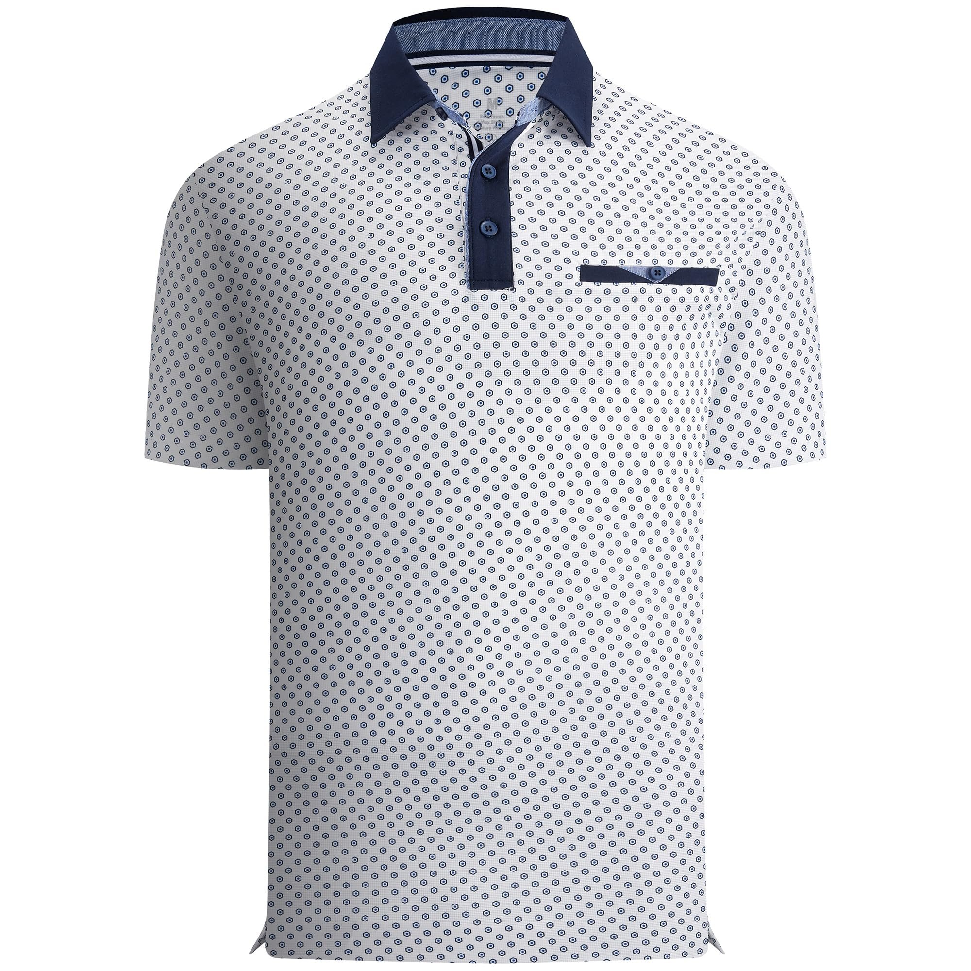 Counting reasons this pairing works — Esabel.C Golf Shirts for Men Moisture Wicking Dry Fit Short Sleeve Polo