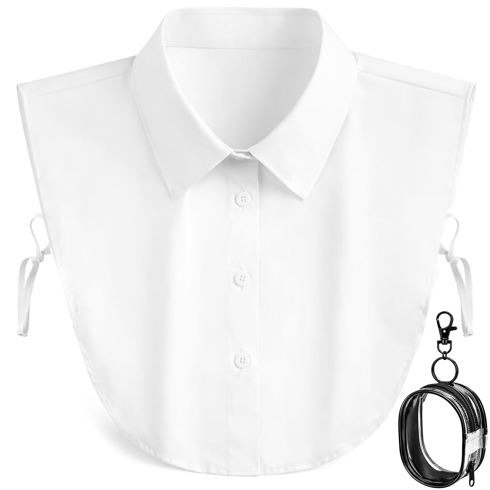 Blouse made a regular day look interesting — Lisinuo Dickey Collars for Women, Dickie Faux Shirt Collar Insert, Detachable Style for Under Sweaters and Blouses
