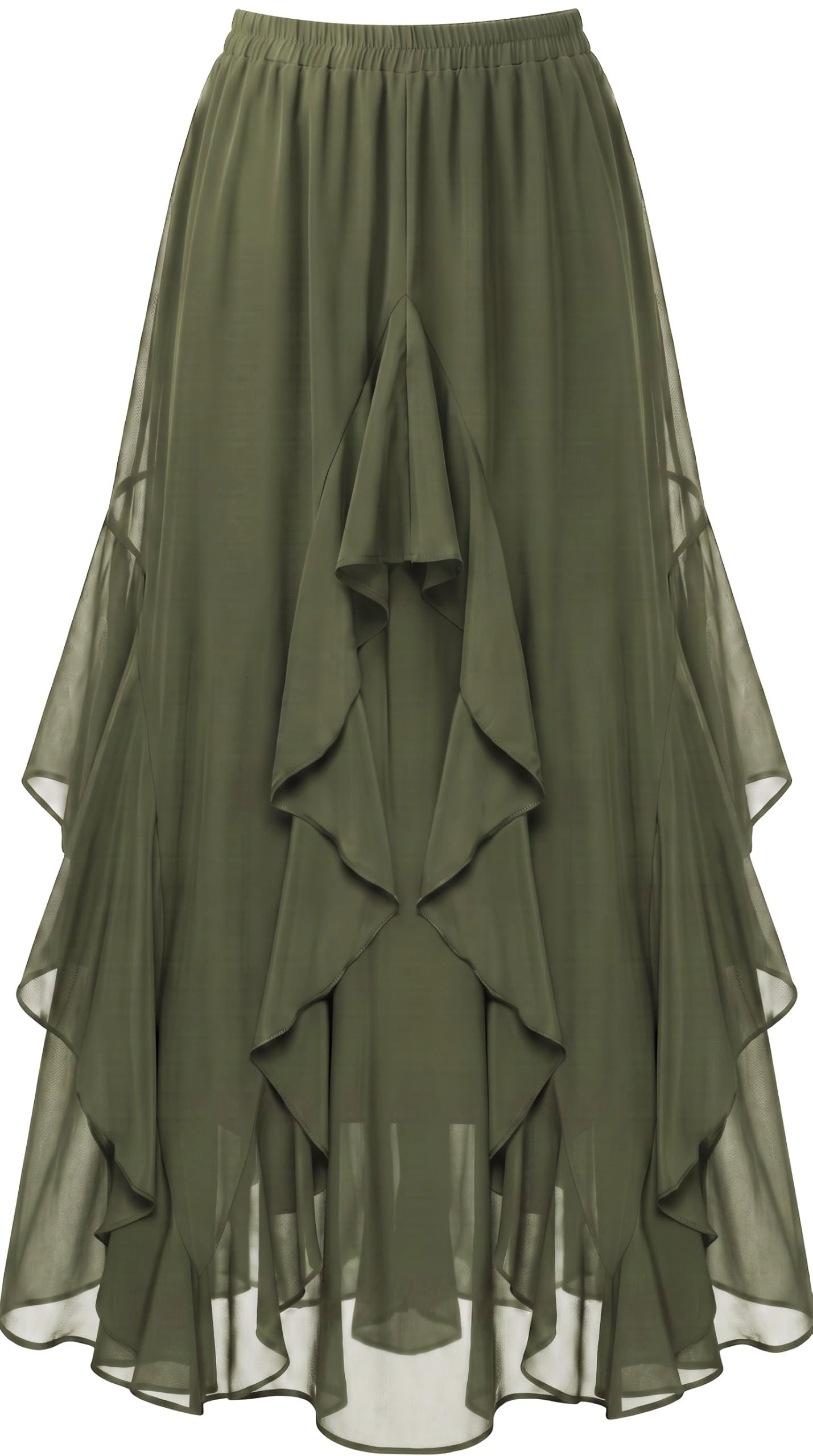 The coffee run deserved Cropped Jacket — Kasbah Women's Maxi Skirt Ruffled Flowy Renaissance Long Skirt with Pockets