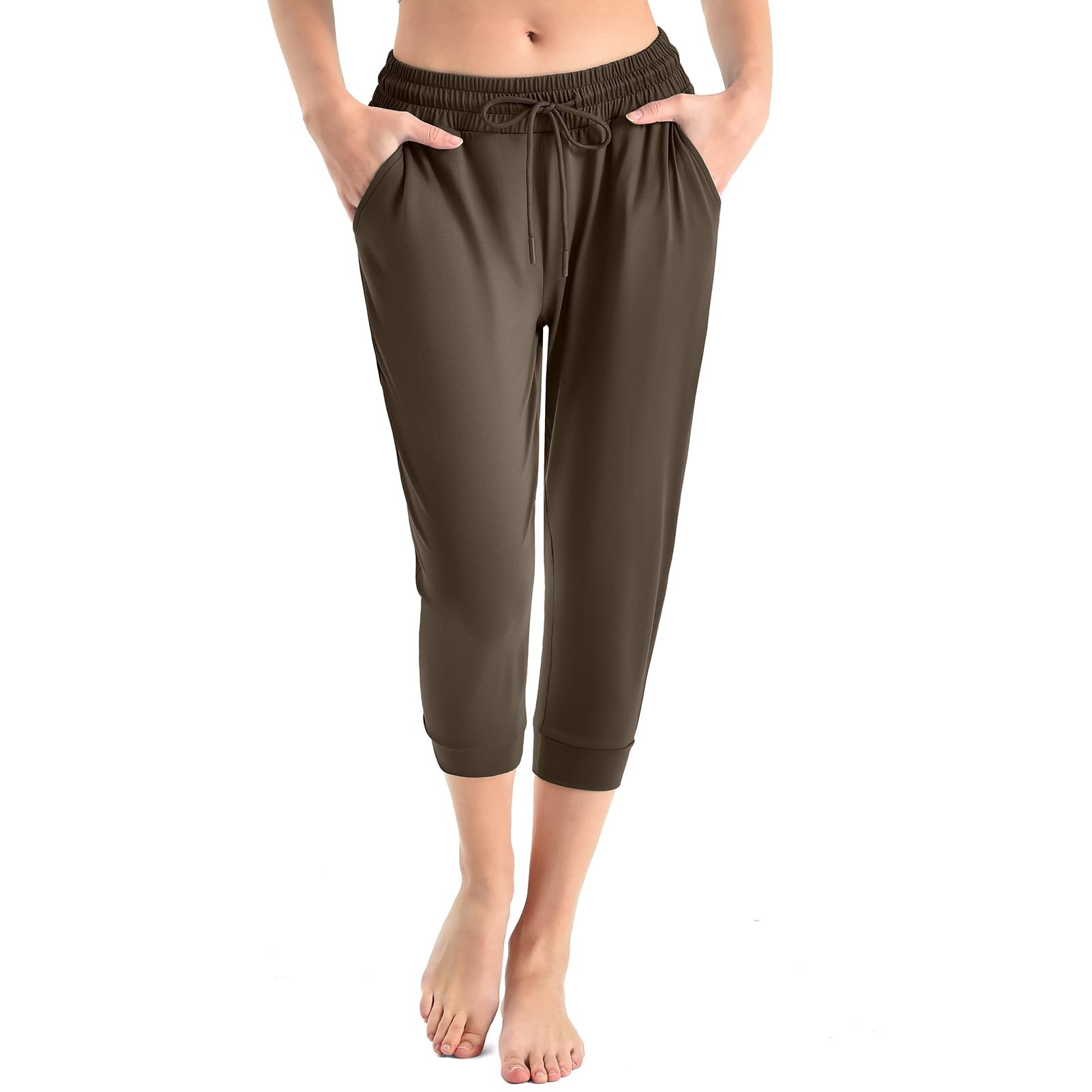 Styling Top for a late-night look — Walifrey Capri Pants for Women with Pockets, Cropped Joggers