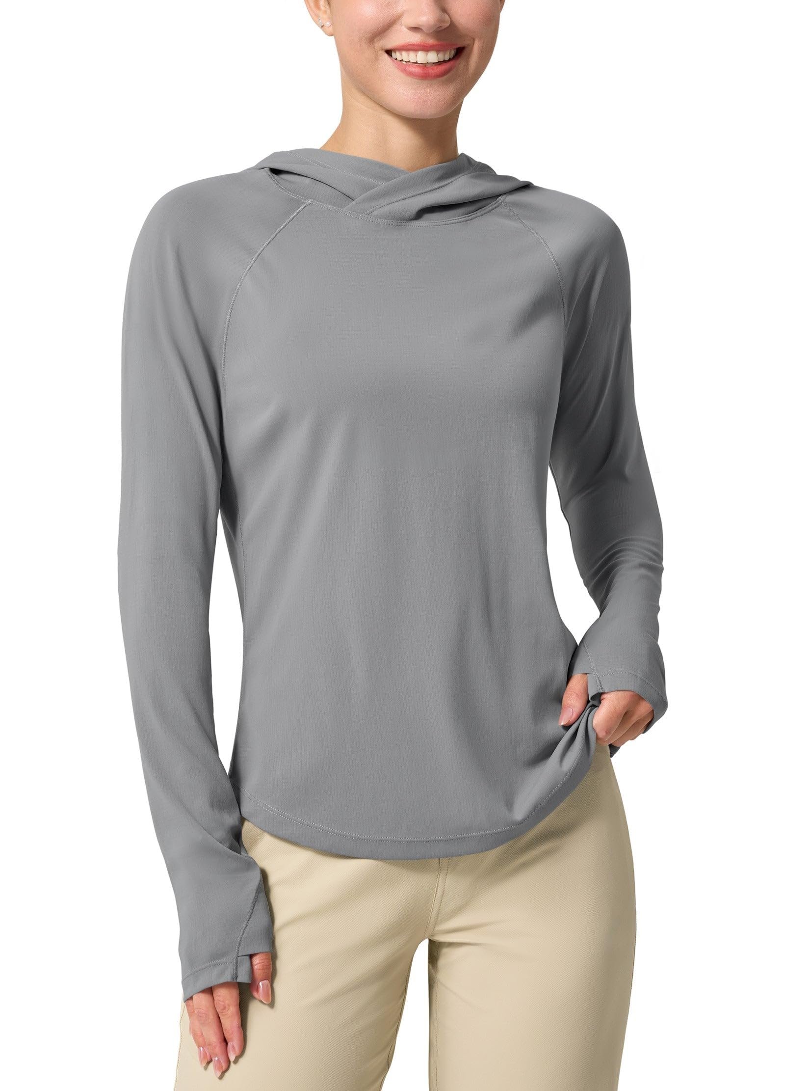 Closet called. Lightweight Hoodie picked up — Willit Women's Sun Hoodie UPF 50+ Long Sleeve Sun Shirts Lightweight SPF UV Hiking Fishing Swim Travel Shirts