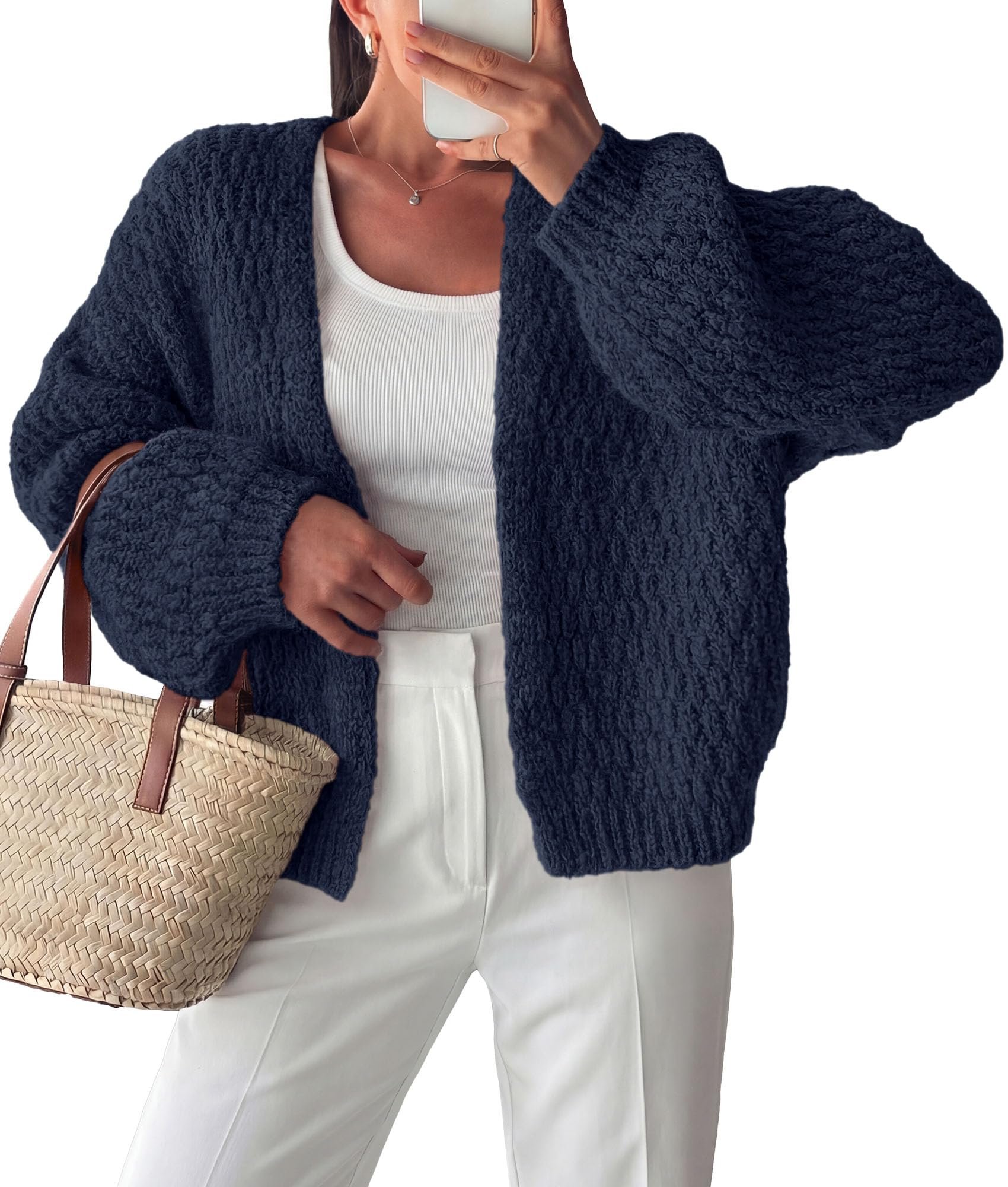 The outlook is bright for Jacket — Prettygarden Women's Fall Cardigan Open Front Chunky Sweaters