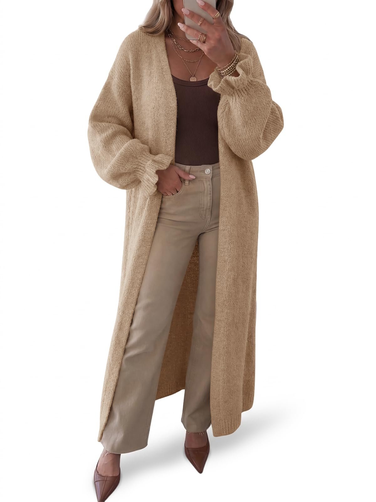 Jacket turned five minutes into a fit check — Saodimallsu Cardigan Sweaters for Women Oversized Fall Fashion Clothes