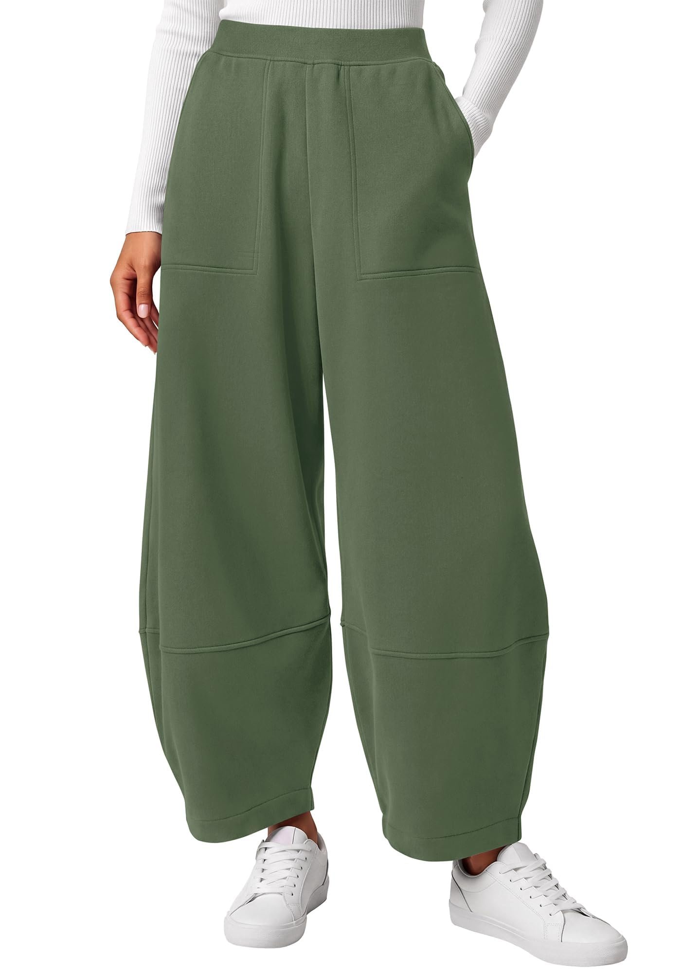 A quick cameo from Square-Neck Shirt — Btfbm Womens Wide Leg Pants Ankle Palazzo Fleece Harem Barrel Sweatpants