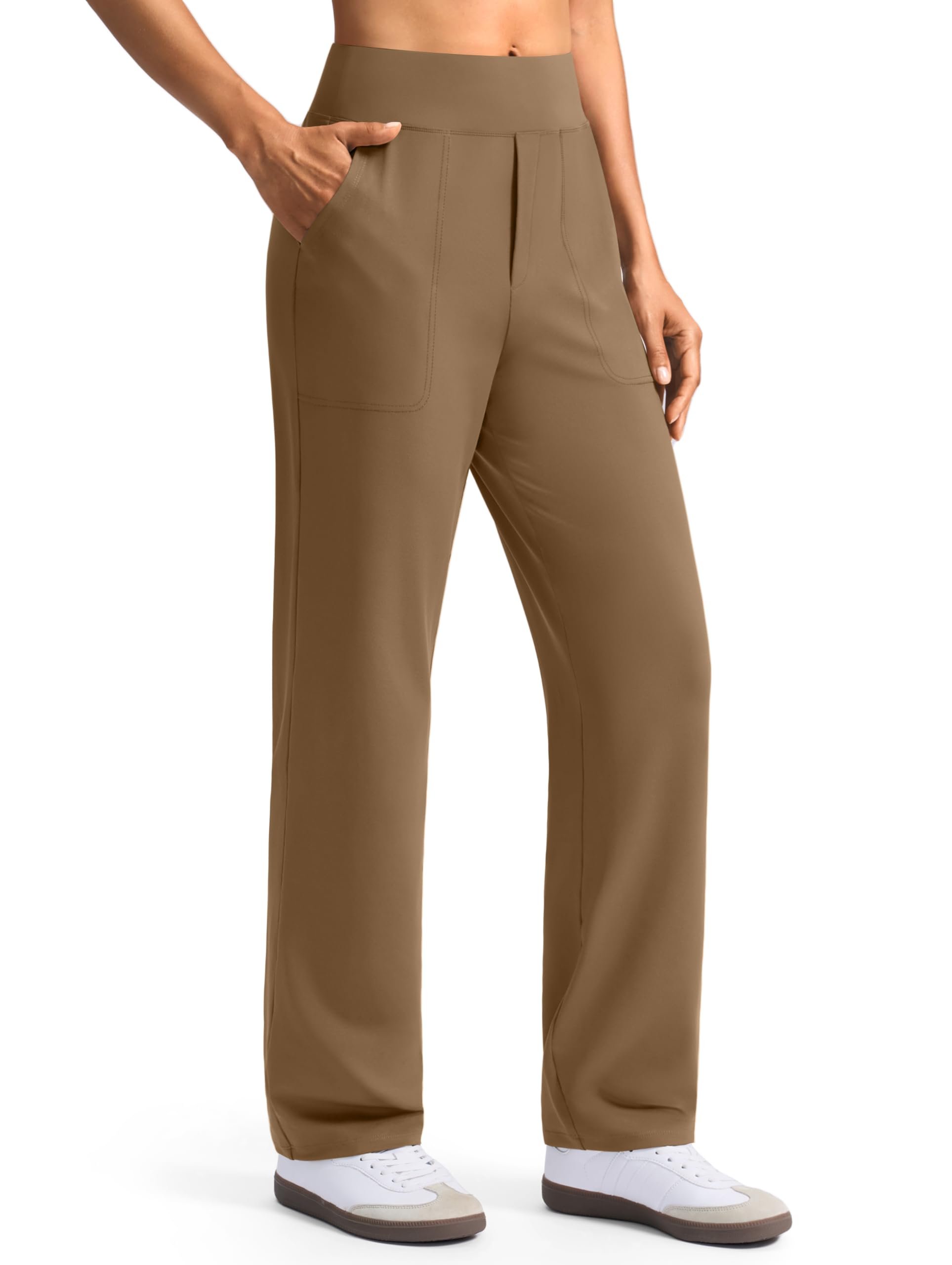 I wore Top; the day developed a personality — Soothfeel Women's Dress Yoga Pants Work Casual Travel Trouser 28