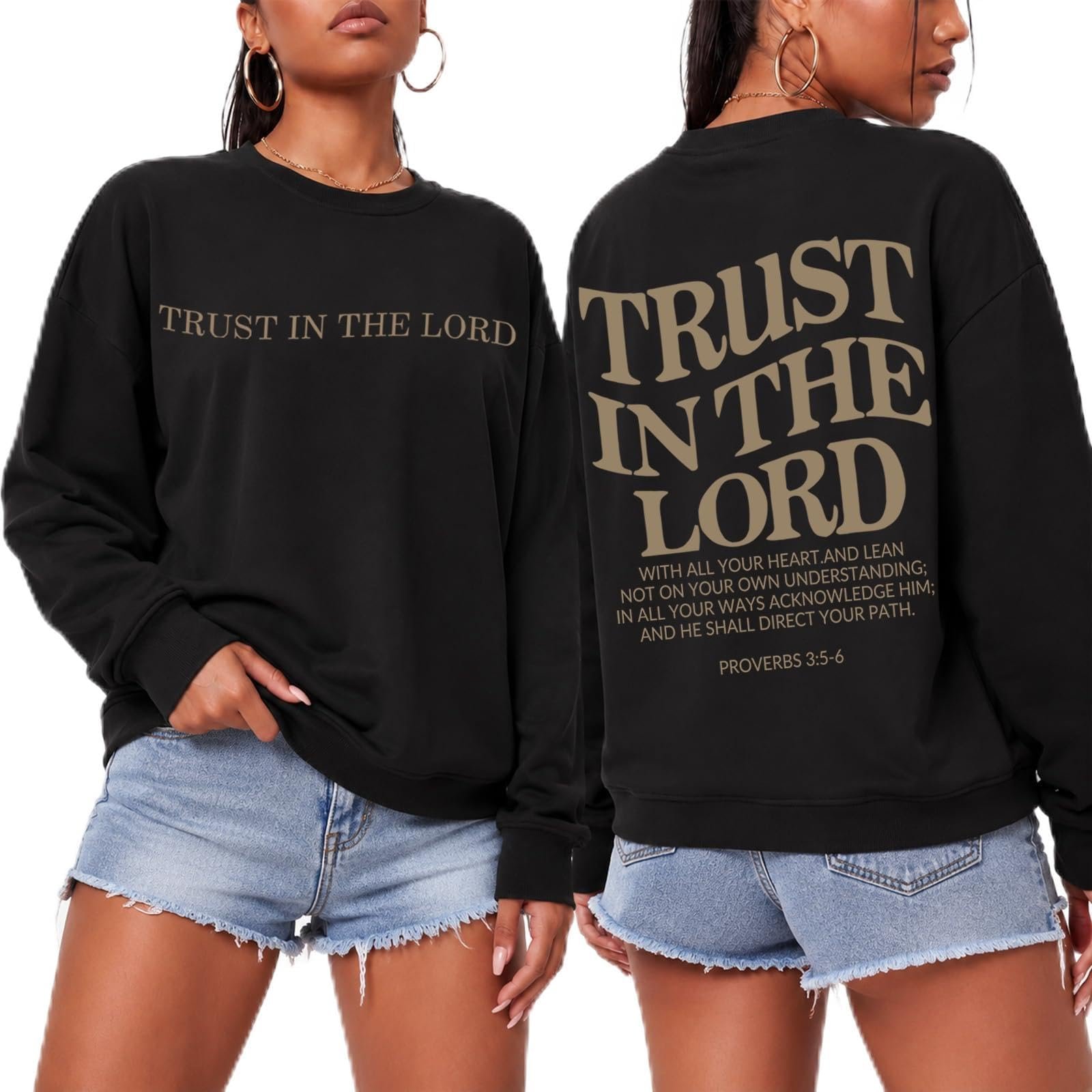Wind advisory: Sweatshirt may steal the scene — Cinysnt Sweatshirt for Women Faith Over Fear Christian Graphic Hoodie