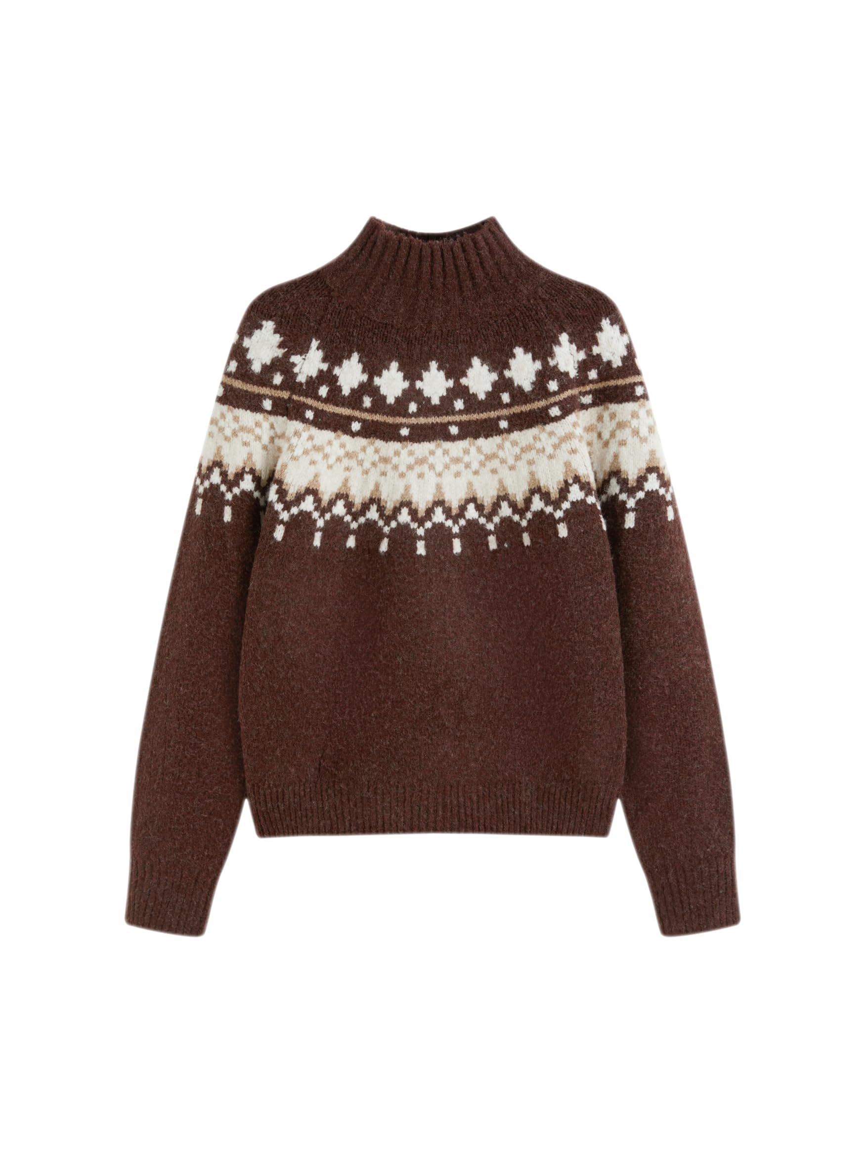 Top are sew ready — Cider Women's Fair Isle Wool Blend Sweater Long Sleeve Pullover