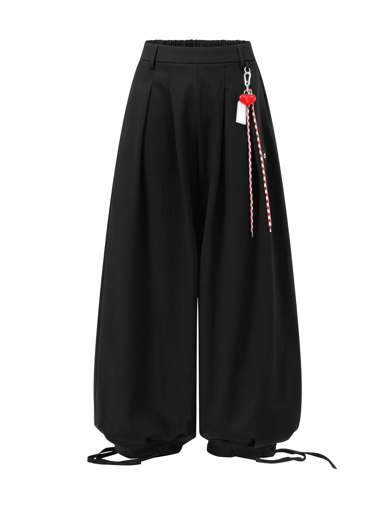 Sun out, Cropped Jacket on — Aelfric Eden Harem Pants Balloon Trousers Baggy Wide Leg Casual Streetwear Half Elastic Waist Lounge Pants with Pockets