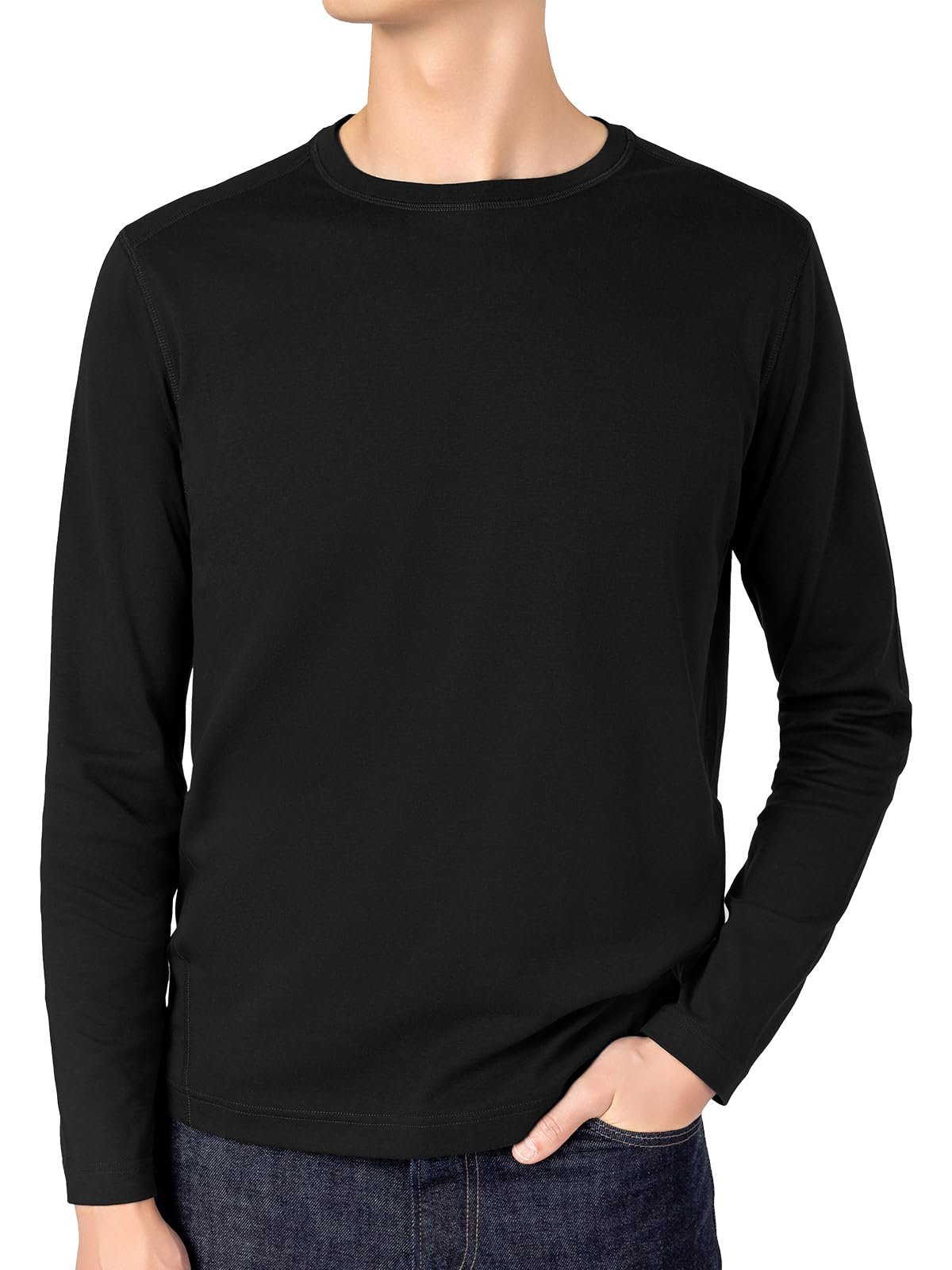 Sun out, T-Shirt on — Mega Tshop Men's 50S Combed Long Staple Cotton Long Sleeve T-Shirt