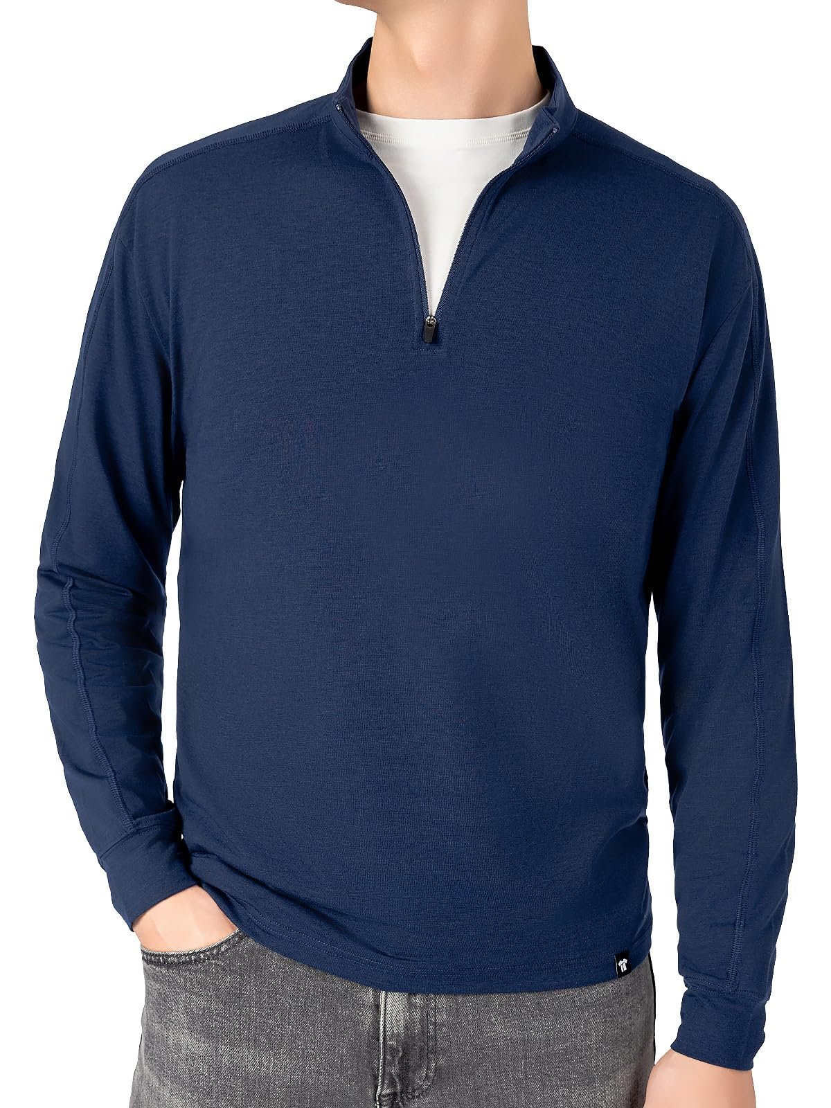 Small plans, strong opinion from Shirt — Mega Tshop Men's Quarter Zip Pullover Long Sleeve Casual Golf Shirts
