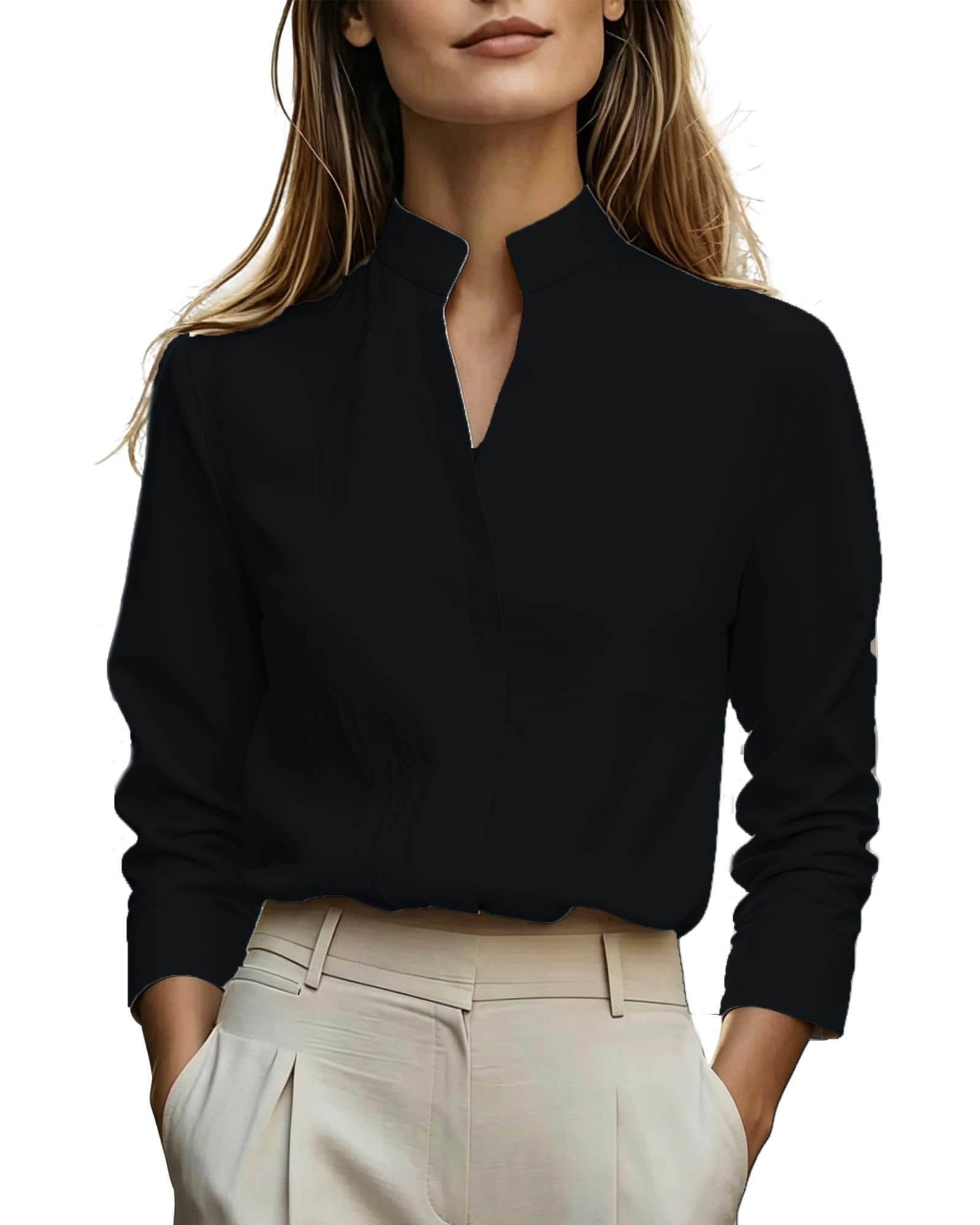 Caught on camera, zero regrets — Zilaiye Womens Blouses Business Casual Tops Fall Outfits Long Sleeve Shirt