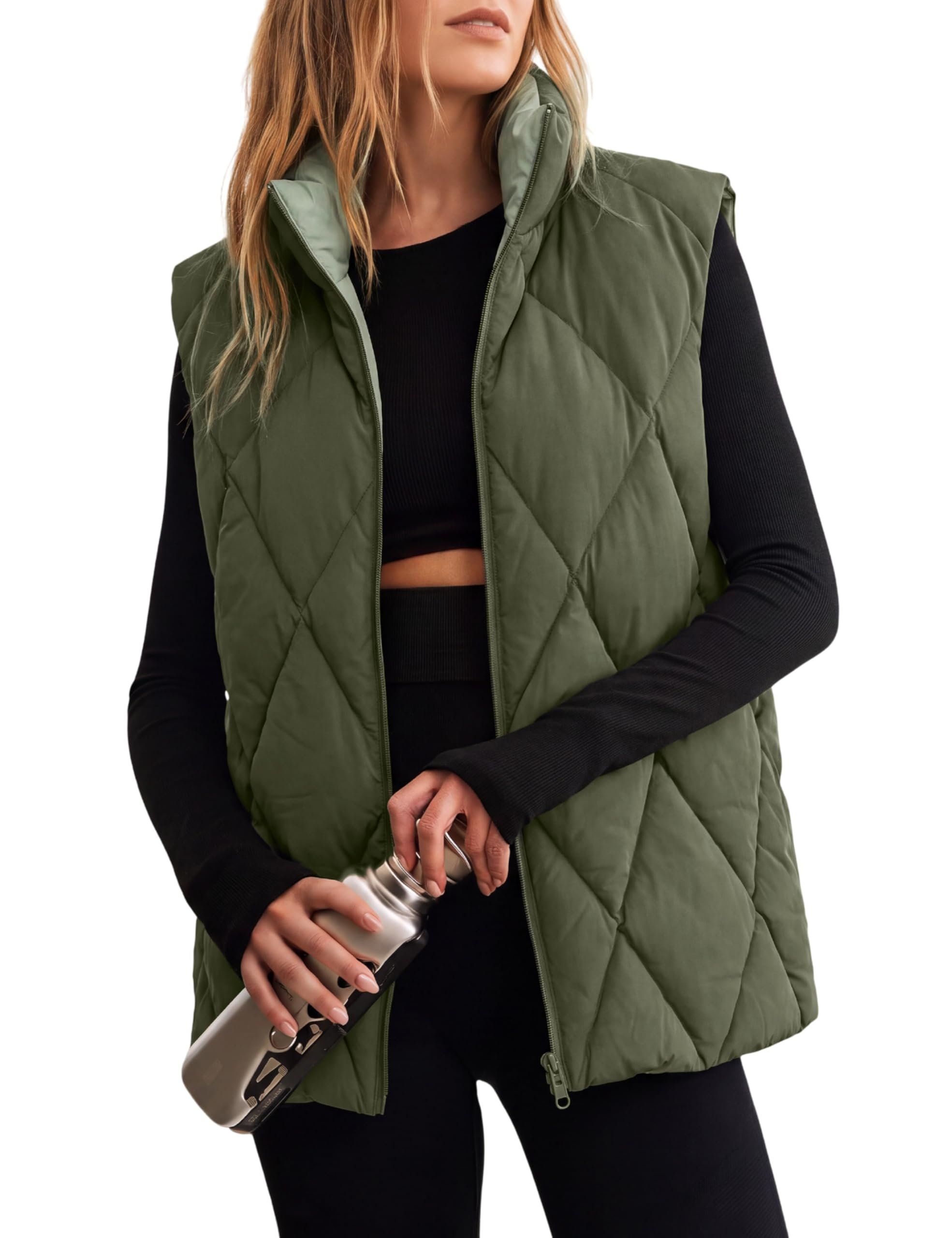 Cropped Lightweight Jacket have me hemming and hawing — Puwei Women's Cropped Puffer Vest Lightweight Sleeveless Quilted Jackets