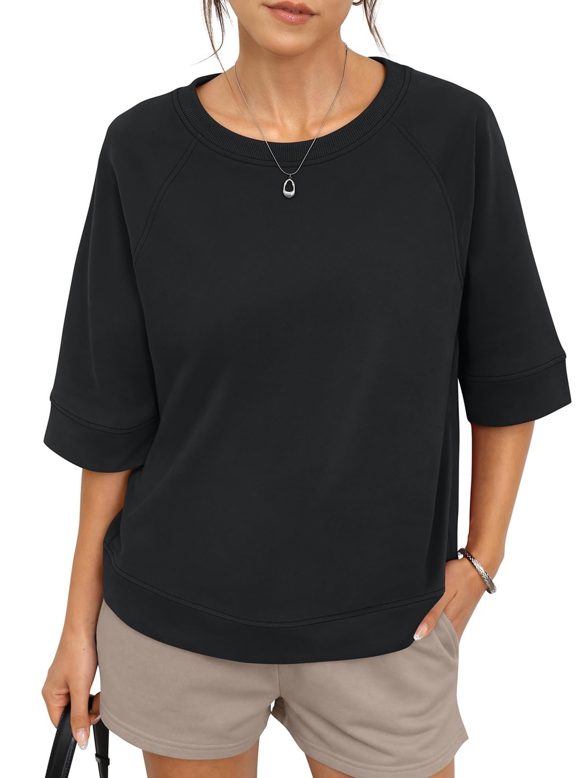 A pocket review, written at midday — EasyGala Women 3/4 Sleeve Oversized Sweatshirt Fall Casual Pullover Top