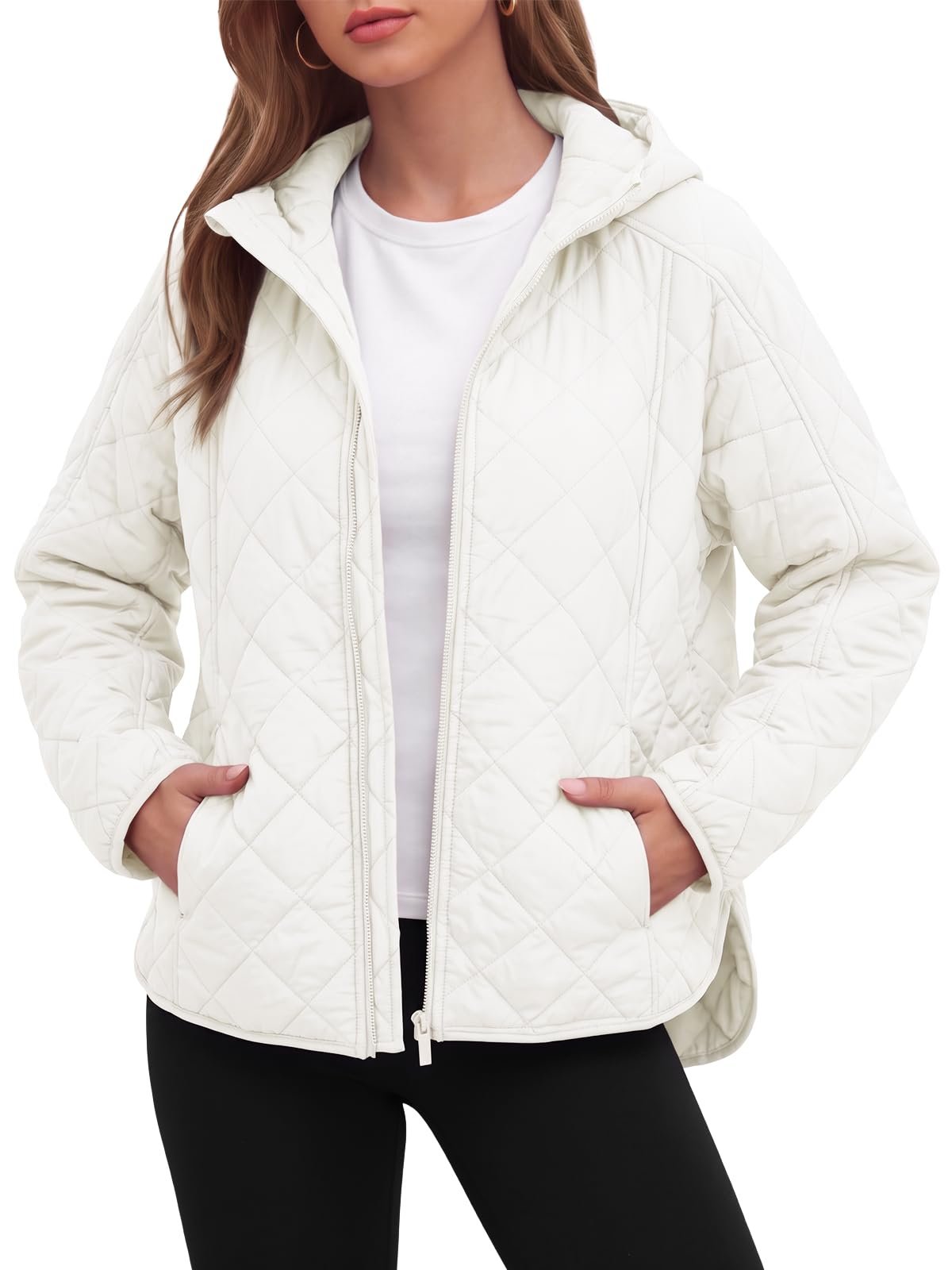 Styling Lightweight Hooded Jacket for a midday look — Aoysky Womens Quilted Jacket Lightweight Hooded Warm Coats