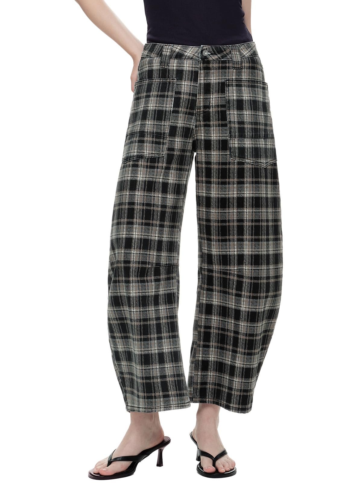 Baggy on baggy, and I'd do it again — Oneso Barrel Jeans for Women Low Waist Baggy Boyfriend Cropped Denim Pants